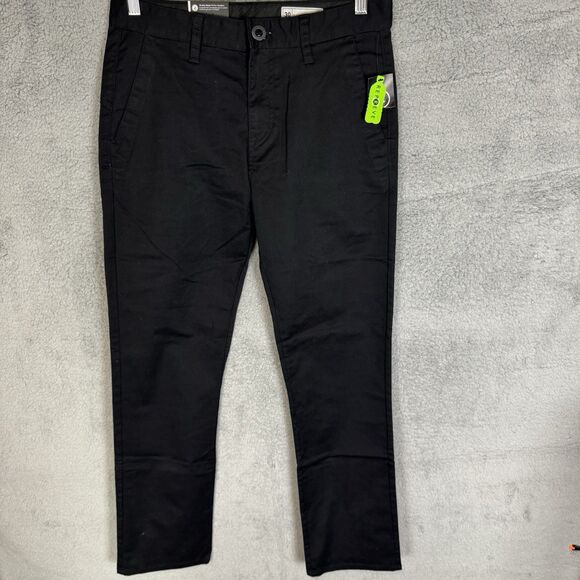 S‎ Volcom Pants Mens 30x30 Black Frickin Chino Modern Straight Skate Surf NEW - Picture 1 of 12